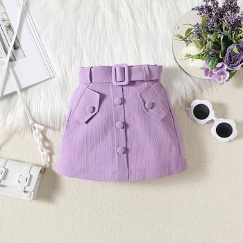 Listenwind Toddler Girls 2Pcs Summer Outfits Ruffle Αμάνικο φανελάκι και φούστα με ζώνη Σετ Βρεφικά ρούχα για 1-6 χρόνια