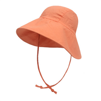 Baby Sun Hat Summer Boys Girls Bocket Καπέλο Παιδικά βαμβακερά UV Καπέλα ταξιδιού Παιδικά μεγάλα γείσα υπαίθρια καπέλα παραλίας Μόδα Casual Panama Cap