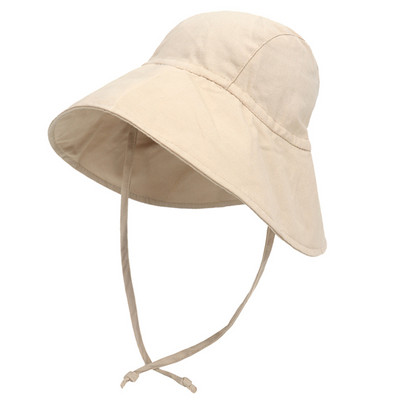 Baby Sun Hat Summer Boys Girls Bocket Καπέλο Παιδικά βαμβακερά UV Καπέλα ταξιδιού Παιδικά μεγάλα γείσα υπαίθρια καπέλα παραλίας Μόδα Casual Panama Cap