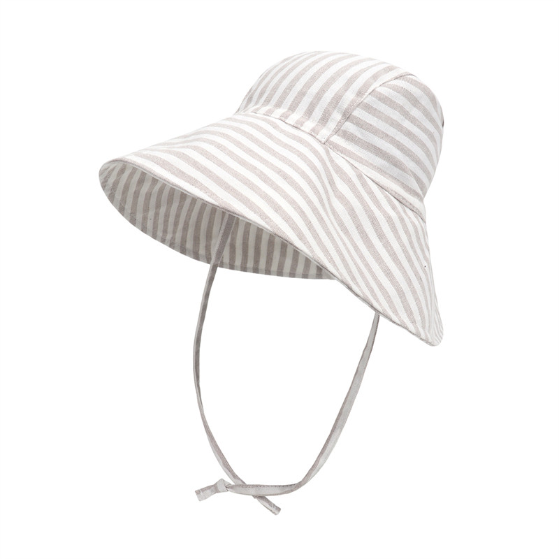 Baby SunHat Summer Boys Girls Bucket Hat Детски памучни UV шапки за пътуване Детски плажни шапки с голяма периферия на открито Модна ежедневна панама шапка