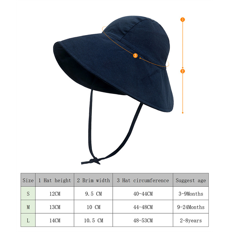 Baby SunHat Summer Boys Girls Bucket Hat Детски памучни UV шапки за пътуване Детски плажни шапки с голяма периферия на открито Модна ежедневна панама шапка