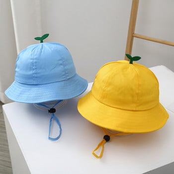 Детска пролет лятна тънка слънцезащитна маска за момчета и момичета Детска градина Бебешка шапка за слънце Пътно въже Рибарска шапка Памучна плажна шапка за слънце