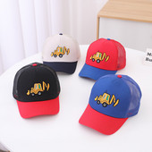 Nyári baba fiú baseballsapka hálós, légáteresztő exkavátor Snapback napozósapka gyerekeknek lányoknak kültéri hip-hop sapka