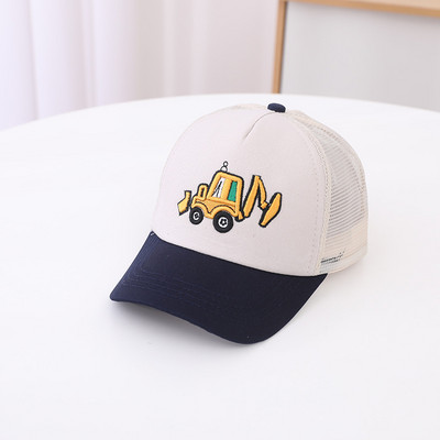 Nyári baba fiú baseballsapka hálós, légáteresztő exkavátor Snapback napozósapka gyerekeknek lányoknak kültéri hip-hop sapka