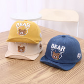 Κορεατικά κινούμενα σχέδια Bear Baby καπέλο μπέιζμπολ Καλοκαίρι για υπαίθριο χώρο για μωρά, αγόρια, κορίτσια, αντηλιακό καπέλο μαλακό γράμμα για παιδιά Παιδικά καπέλα παραλίας Καπό