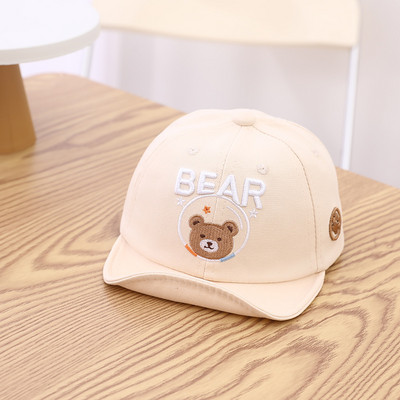 Κορεατικά κινούμενα σχέδια Bear Baby καπέλο μπέιζμπολ Καλοκαίρι για υπαίθριο χώρο για μωρά, αγόρια, κορίτσια, αντηλιακό καπέλο μαλακό γράμμα για παιδιά Παιδικά καπέλα παραλίας Καπό