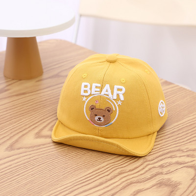 Κορεατικά κινούμενα σχέδια Bear Baby καπέλο μπέιζμπολ Καλοκαίρι για υπαίθριο χώρο για μωρά, αγόρια, κορίτσια, αντηλιακό καπέλο μαλακό γράμμα για παιδιά Παιδικά καπέλα παραλίας Καπό