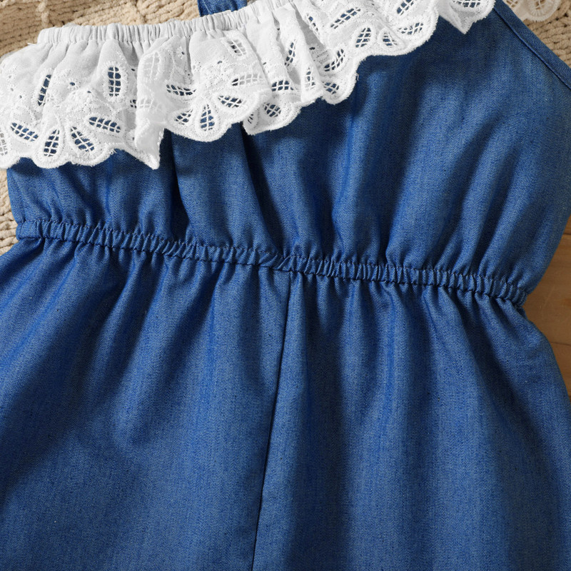 PatPat Прохождащо момиче Schiffy Къси гащеризони без ръкави