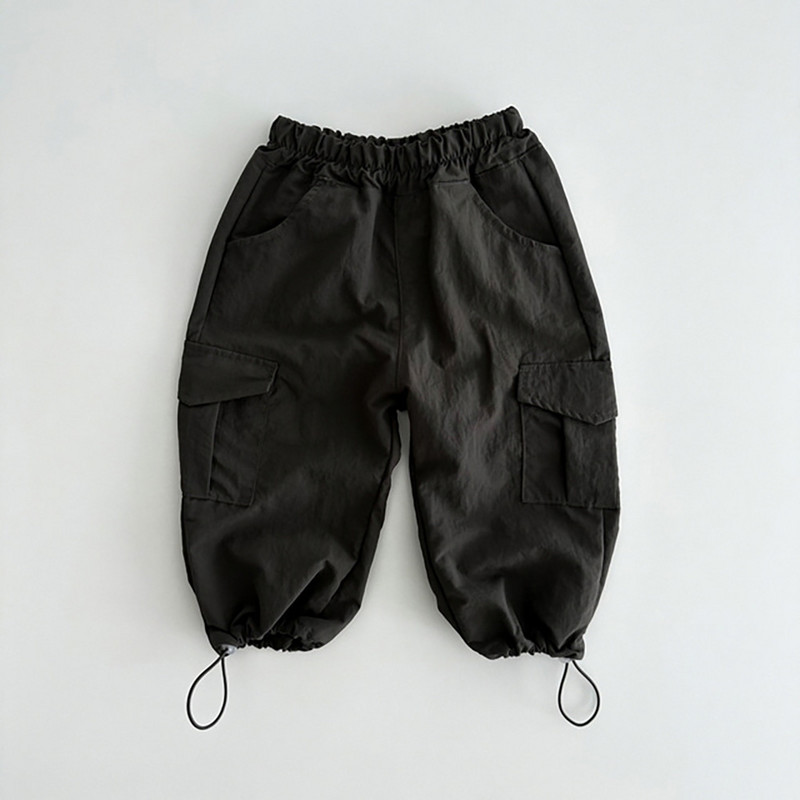 2023 Есен Нови бебешки свободни панталони Бебешко момче Карго панталони Прохождащо момиче Харемни панталони Едноцветни детски ежедневни панталони Детски дрехи