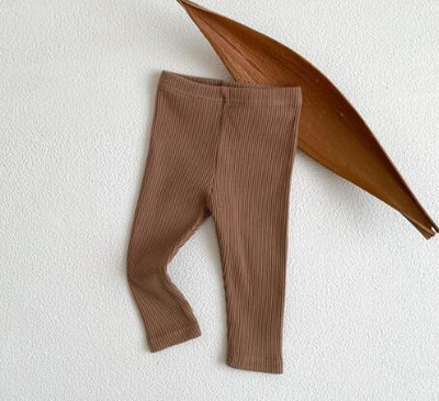 Tavasz ősz új baba tömör leggings pamut csecsemő vékony nadrág fiú kisgyermek bordás nadrág gyerek ruhák lányok alkalmi nadrágok