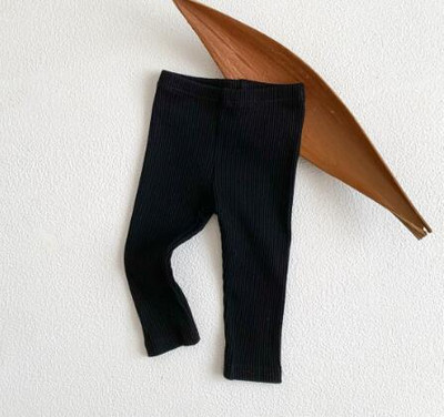 Tavasz ősz új baba tömör leggings pamut csecsemő vékony nadrág fiú kisgyermek bordás nadrág gyerek ruhák lányok alkalmi nadrágok