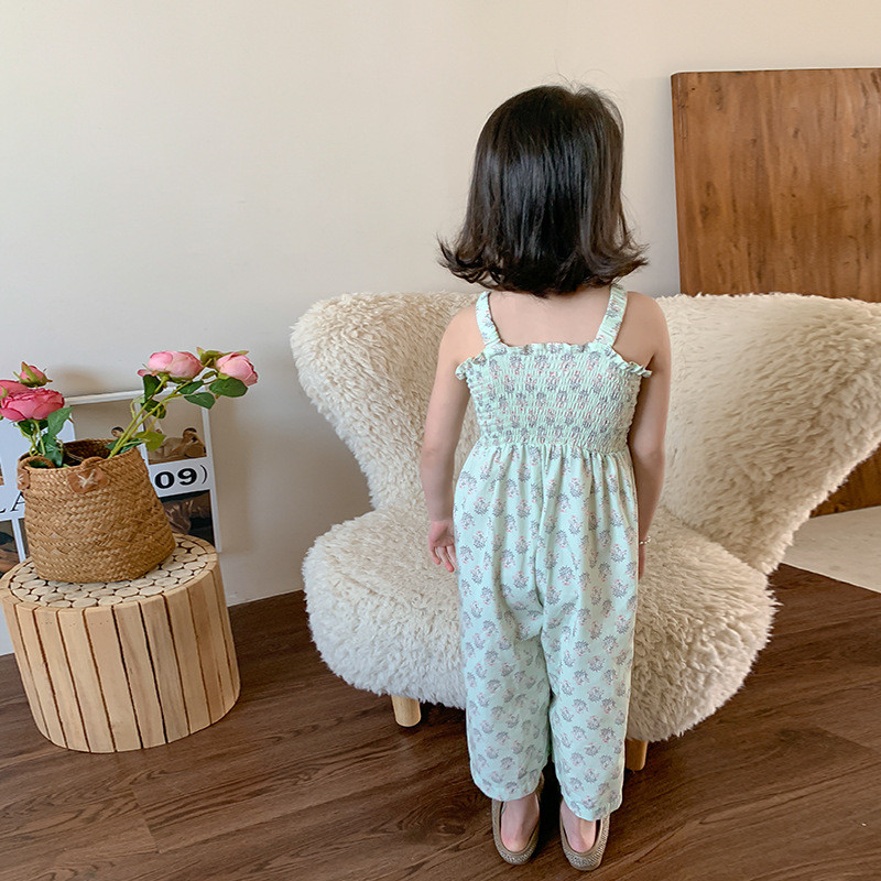 Гащеризон за момиче Детски панталони за момичета 2024 Летни нови детски корейски стил Чуждестранни стил Ежедневни тиранти Бебешки панталони за момиче