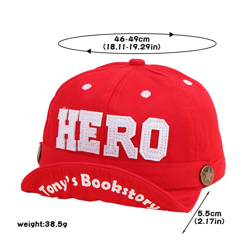 Сладка бебешка бейзболна шапка с букви Лятна слънчева шапка с мека периферия за малки деца Момчета Момичета Едноцветни детски хип-хоп шапки