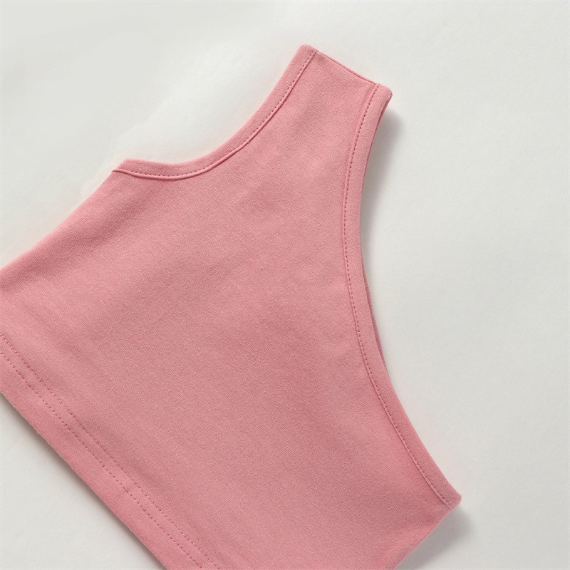 2023-05-11 Lioraitiin 0-4 години Бебешки момичета 2 бр. Летни екипи Едно рамо Потници без ръкави Къси комплекти Дрехи за малки деца