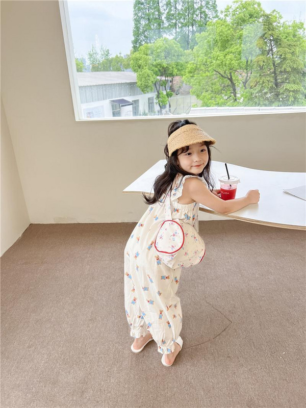 2024 Бебешки момичета Пролет Есен Лято Дрехи с щампи Гащеризони Панталони Ежедневни удобни гащеризони Детски Детски дрехи за рожден ден