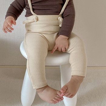 2024 г. Клинове за новородени бебета Панталони Плътни еластични оребрени PP Корейски дрехи 0-24M Момче Момиче Сладко боди Панталони за малки деца Гащеризон