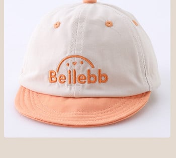 Бебешка шапка Пролетна и есенна модна бейзболна шапка за момчета с букви Пролетно слънцезащита за момичета Шапка с мека периферия