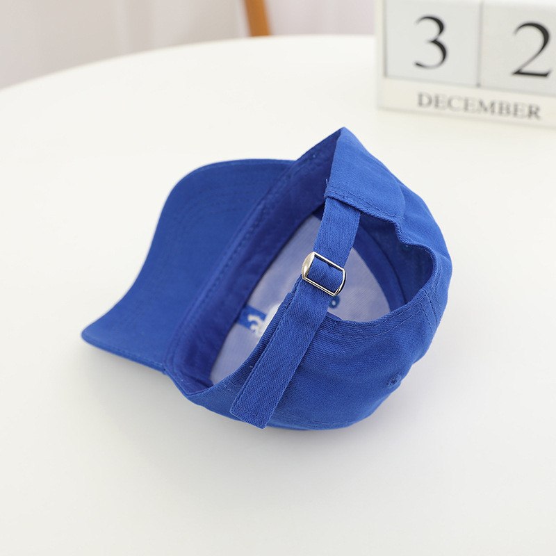 Обикновена детска бейзболна шапка, сладка бродерия на динозавър, момче, момиче, слънчева шапка, едноцветни регулируеми детски шапки с върхове