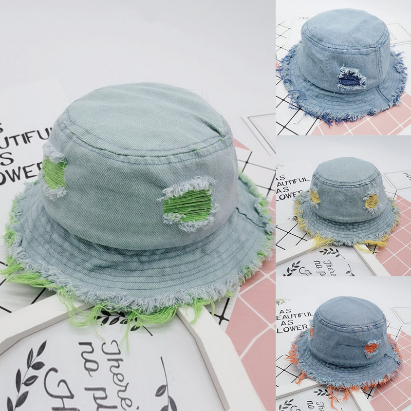 Дънкова шапка Слънчеви рибарски шапки Меки бебешки шапки с щампи Дънкова шапка с щампа Прекрасна мека щампована детска модна шапка за слънце на открито 아기 모자