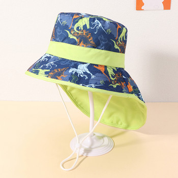 Детски регулируеми слънчеви шапки на открито за лято пролет шапка с широка периферия сладка анимационна шапка за плаж на открито кепка за мальчика