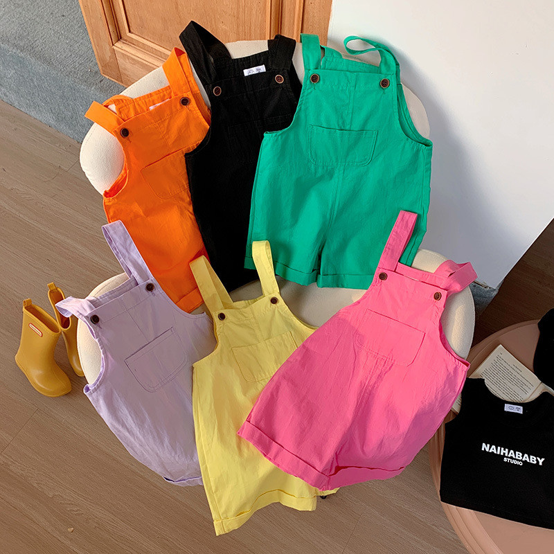 2-10T Прохождащо дете, бебе, момче, момиче, дрехи, летен гащеризон без ръкави, ежедневен памучен гащеризон за бебета, свободно детско облекло