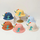 Κινούμενα σχέδια Dinosaur Baby Fisherman Caps Κορεατικά Παιδικά Καπέλα Ξαπλώστρας για Παιδιά Υπαίθρια Άνοιξη Καλοκαίρι για Αγόρι Casual Cute Kids καπέλα κουβά