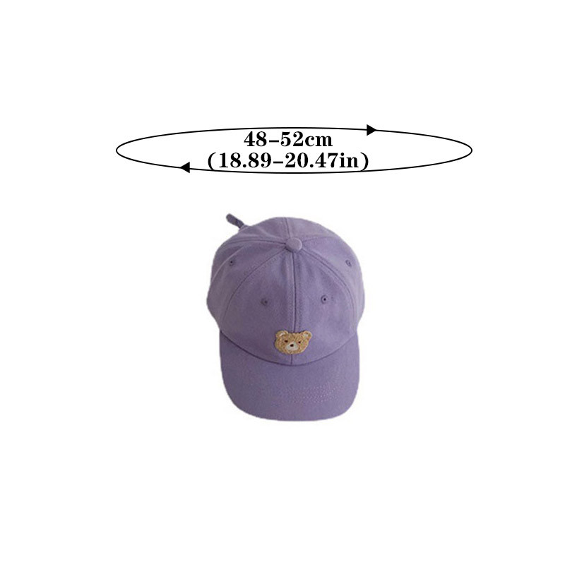 Детска бейзболна шапка с корейски анимационен мечок, лятна шапка за бебе, момче, момиче, слънчева шапка, малки деца, регулируеми шапки с козирка