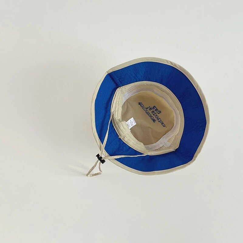 Бебешка шапка с бродирана буква Спортна бързосъхнеща детска рибарска шапка На открито Момичета Момчета Шапка за слънце