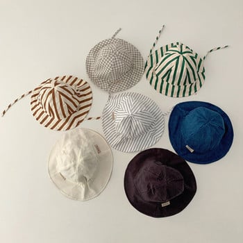 Καλοκαιρινό βρεφικό καπέλο ηλίου διπλής όψης Βρεφικό καπέλο ψαρά Εξωτερική παραλία αντιανεμικό παιδικά καπέλα ηλίου Panama