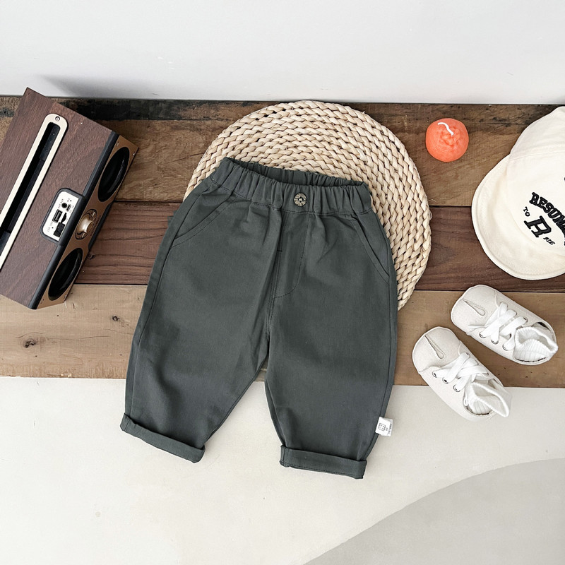 2024 Пролет, нови бебешки свободни панталони, бебешки момичета, едноцветни ежедневни панталони, модни универсални харем панталони, детски дрехи за малки момчета