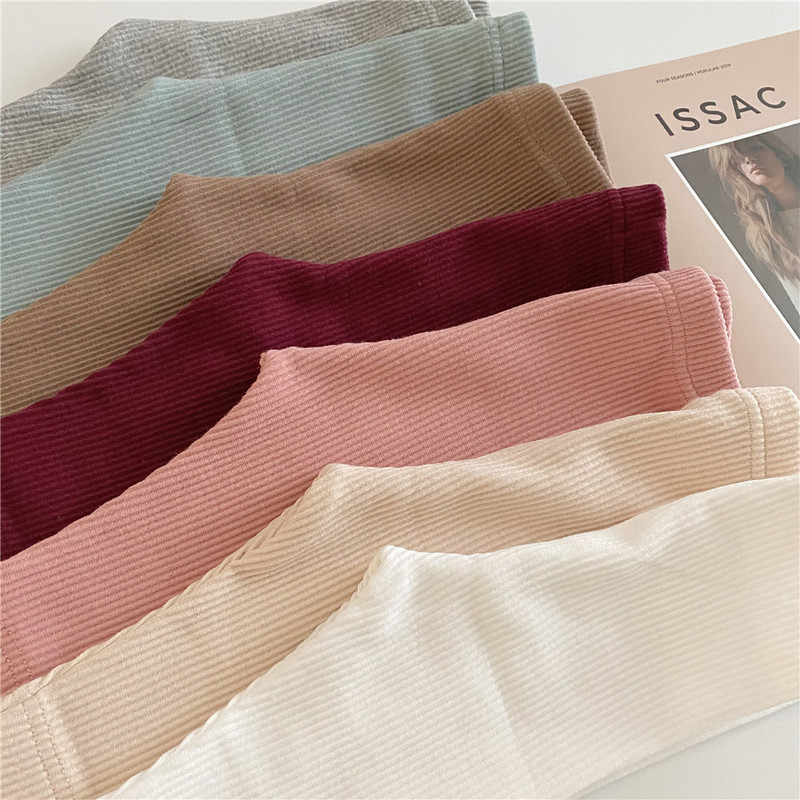 Есенни бебешки клинове за момичета Памучни бебешки момчета Оребрени клинове Раирани детски панталони Детски ежедневни панталони