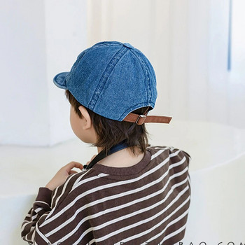 Деним Бебешки бейзболни шапки Корейски стил С мека периферия Момче Момиче Шапка с остри ретро летни детски слънцезащитни шапки