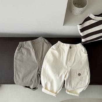 Άνοιξη 2024 Νέο μωρό φαρδύ παντελόνι μόδας για βρέφη για κορίτσια Συμπαγές καθημερινό παντελόνι νήπιο αγόρι Ευέλικτο παντελόνι χαρέμι Παιδικά ρούχα