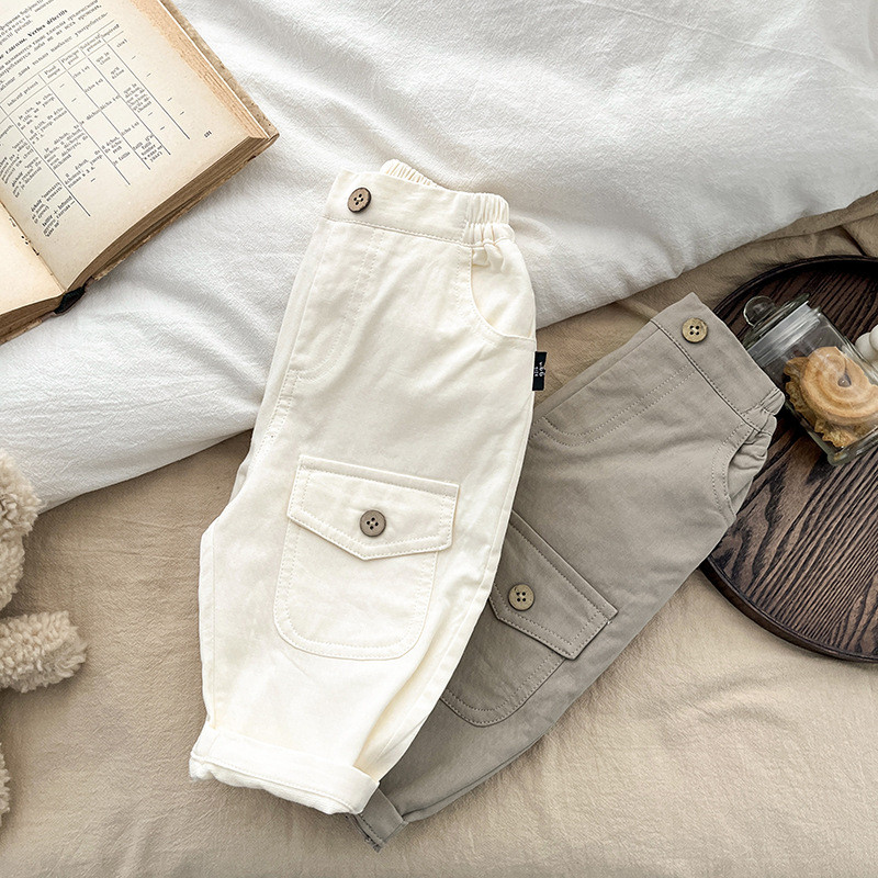 2024 Пролет Нови бебешки свободни панталони Модни бебешки момичета Едноцветни ежедневни панталони Малки момчета Универсални харем панталони Детски дрехи
