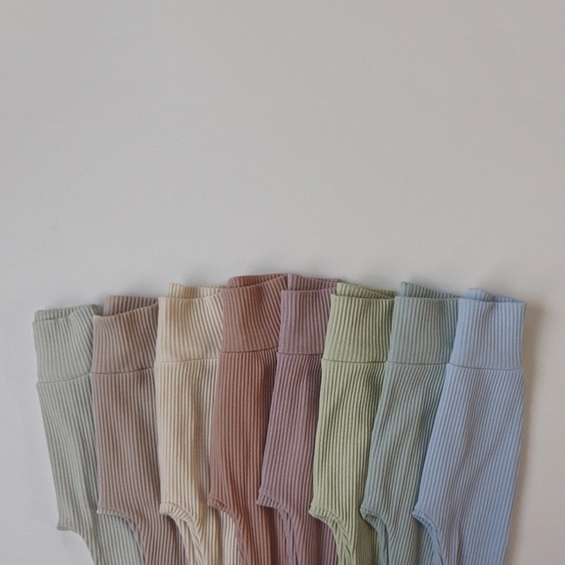 0-24M Памучни бебешки панталони Новородено дете Момче Дрехи за момичета Есен Зима Панталони с висока талия Разтегливо долнище Есенни панталони Екипировки