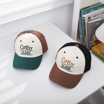 Модна детска бейзболна шапка с букви за момче, момиче, пролет, лято, детска хип-хоп шапка с остри върхове, регулируема външна шапка със закопчалка