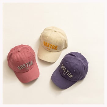Κορεάτικο καπέλο μπέιζμπολ για παιδιά με μασίφ γράμμα Κέντημα καπέλο χιπ χοπ για νήπια αγόρια, κορίτσια, καλοκαιρινά παιδιά Καπέλα κορυφών Snapback Gorras
