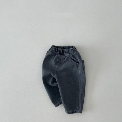 2023 Φθινόπωρο New Baby Loose Jeans Solid Girls Casual Παντελόνια Βρεφικά Αγόρια Παντελόνια Χαρέμι Νεογέννητο Μικρό Πακέτο Παντελόνι τζιν Ρούχα