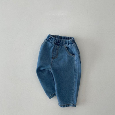 2023 Φθινόπωρο New Baby Loose Jeans Solid Girls Casual Παντελόνια Βρεφικά Αγόρια Παντελόνια Χαρέμι Νεογέννητο Μικρό Πακέτο Παντελόνι τζιν Ρούχα