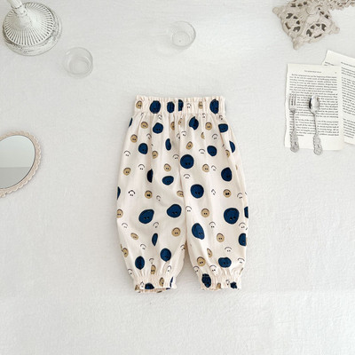 Angoubebe 232K05 Βρεφικά κοριτσάκια casual floral στάμπα μακρύ παντελόνι που φοράει το καλοκαίρι