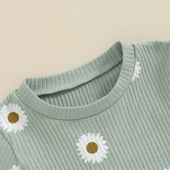 Citgeett Summer Kids Toddler Girls Shorts Sets Short Sleeve Floral Print Горнища Шорти Комплекти дрехи