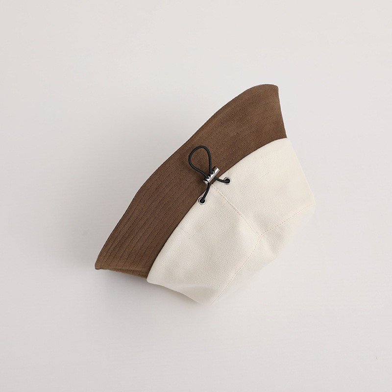 Бебешка шапка с бродирана буква, лятна панама с широка периферия, шапка за слънце за момче, момиче, корейски регулируем шнур, детски рибарски шапки