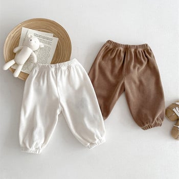 Пролет Лято Есен Корейски бебешки ежедневни панталони на открито Прости сладки момчета Момичета Детски панталони Дишащ мек памучен детски панталон
