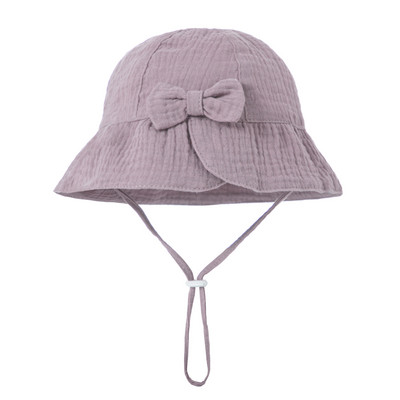 Νέο Baby Baby Bowknot Bowknot Bucket Hat Παιδικό Αντηλιακό Καπέλα εξωτερικού χώρου Boy Girl Print Panama Hat Unisex Καπέλο ψαρέματος παραλίας για 3-12 εκατ.
