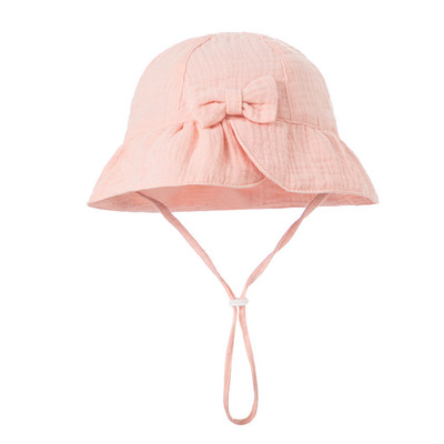 Νέο Baby Baby Bowknot Bowknot Bucket Hat Παιδικό Αντηλιακό Καπέλα εξωτερικού χώρου Boy Girl Print Panama Hat Unisex Καπέλο ψαρέματος παραλίας για 3-12 εκατ.