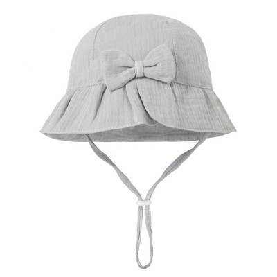 Νέο Baby Baby Bowknot Bowknot Bucket Hat Παιδικό Αντηλιακό Καπέλα εξωτερικού χώρου Boy Girl Print Panama Hat Unisex Καπέλο ψαρέματος παραλίας για 3-12 εκατ.