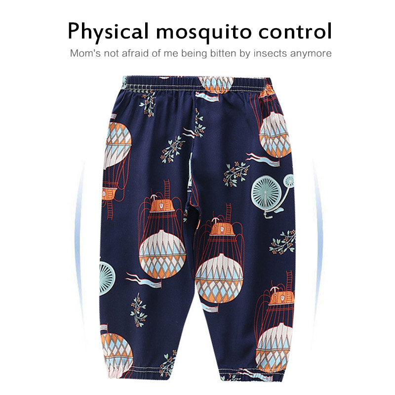 Пролетни детски панталони Момиче Момче Сладки щамповани дишащи памучни детски ежедневни панталони Меки тънки удобни домашни пижами за малки деца