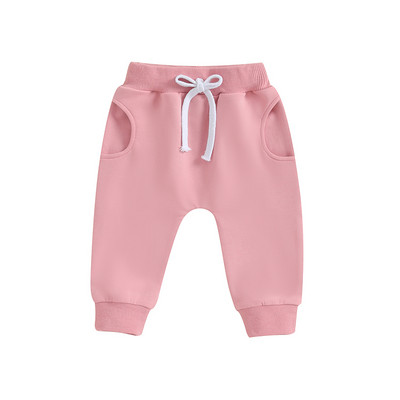 2023-10-05 Lioraitiin 0-3Y Baby Girls Παντελόνι μονόχρωμο Ελαστική μέση Μαλακό παντελόνι για νήπια Άνοιξη Φθινόπωρο Casual Sweatpants Jogger