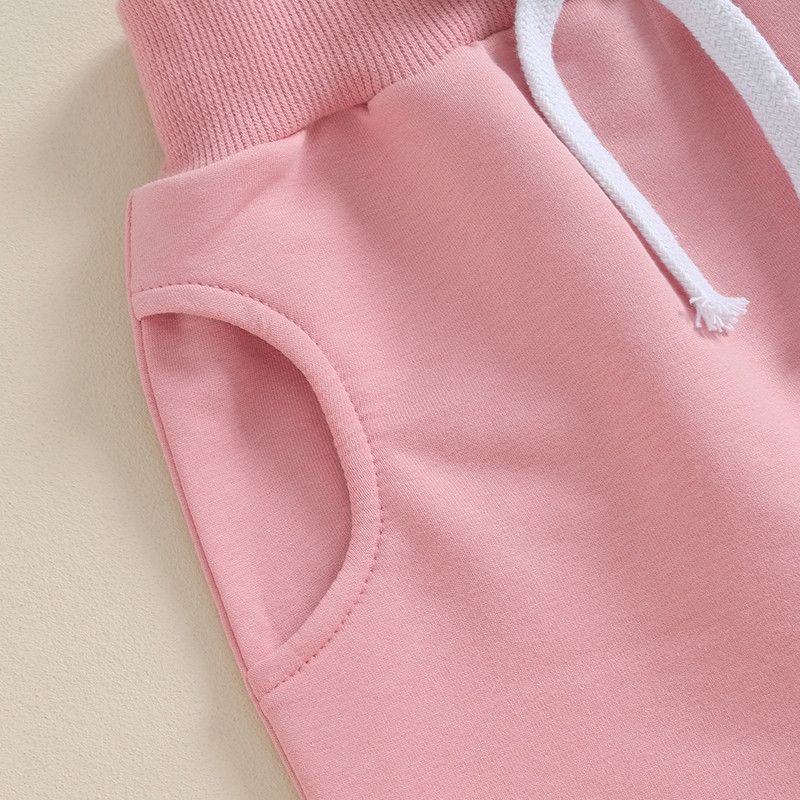 2023-10-05 Lioraitiin 0-3Y Бебешки панталони за момичета Едноцветен ластик на талията Меки панталони за малко дете Пролет Есен Ежедневни спортни панталони Jogger