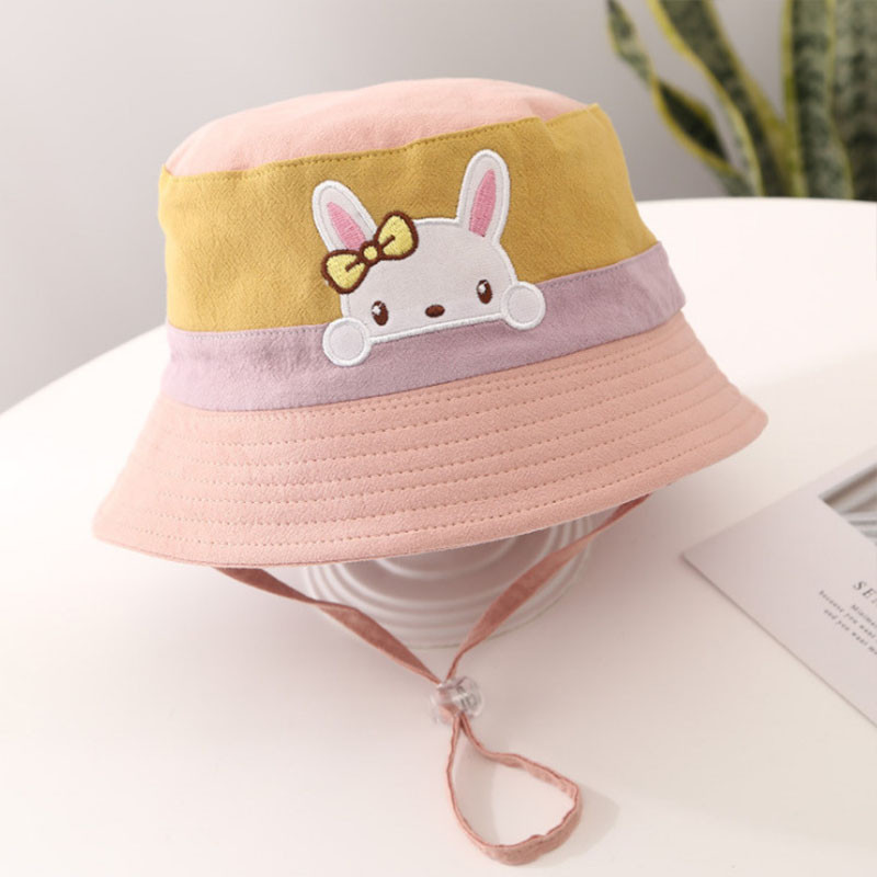 Сладко зайче Baby Bucket Cap за момче Момиче Cartoon Bear Toddler Fisherman Hat Summer Outdoor Kids Panama Sun Hats Gorras 1-5Y